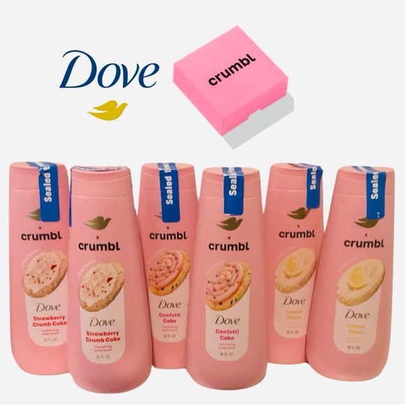 Dove x Crumbl Six Crumb Body Wash Limited Edition HTF 15oz NEW